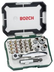 BOSCH 26dílná sada s ráčnou DIY 2607017563