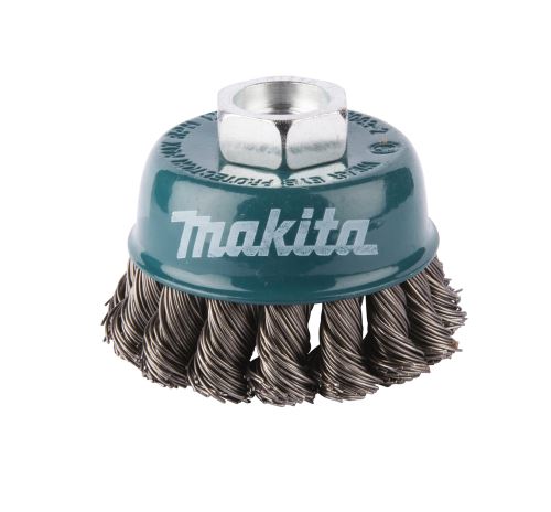 MAKITA kartáč miskovitý 75 mm, drát nerezový splétaný 0,5 mm D-77497