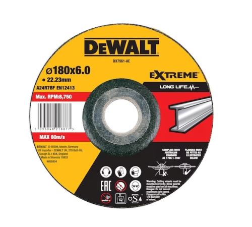 DeWALT Brusný kotouč na kovy 180 x 6 x 22,23 mm DX7961