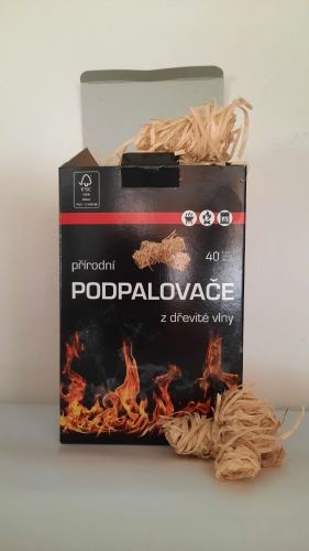 PEMADO Podpalovače z dřevité vlny (40 ks v balení) FSC40