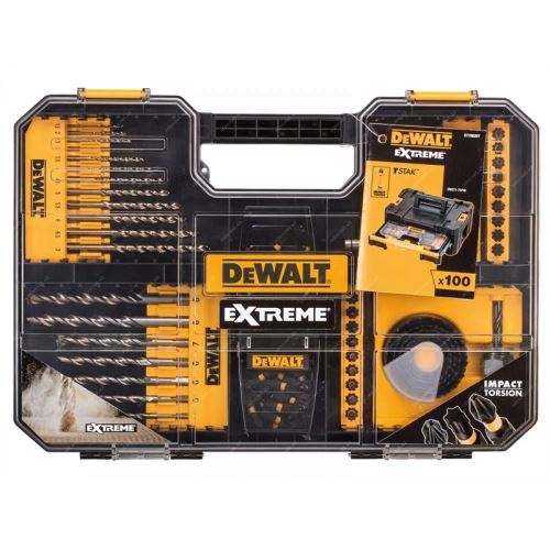 DeWALT Sada příslušenství / bity ; vrtáky; korunky / (100 ks) DT70620T