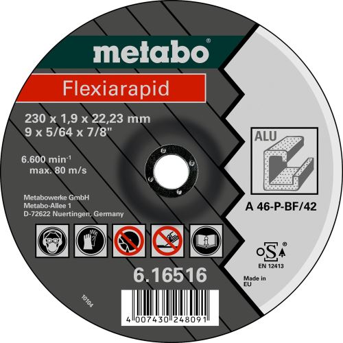 METABO Řezný kotouč FLEXIARAPID 115x1,0x22,23 Alu 616512000