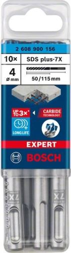 BOSCH EXPERT vrták SDS plus-7X, 4x50x115 10ks 2608900156