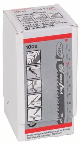 BOSCH Pilový plátek do kmitací pily T 144 DP Precision for Wood (100 ks) 2608633A42