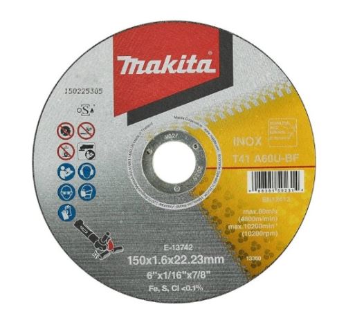 MAKITA kotouč řezný nerez 150x1.6x22.23 E-13742