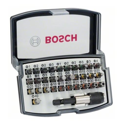 BOSCH 32dílná sada šroubovacích bitů 2607017564