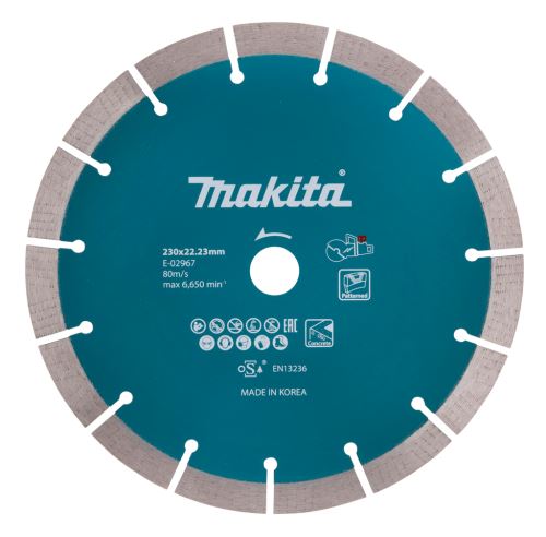 MAKITA kotouč řezný diamantový beton 230x2.4x22.23 mm pro aku stroje E-02967