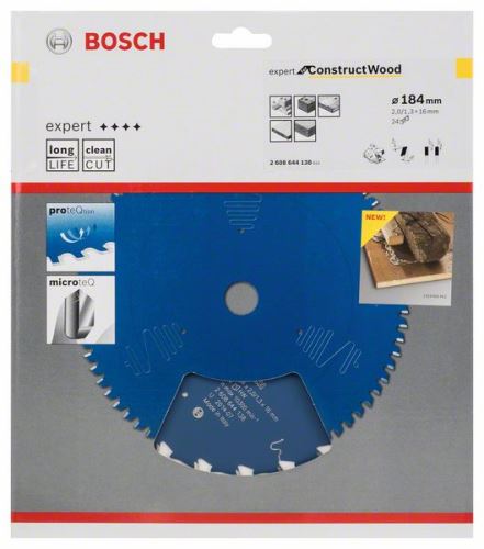 BOSCH Pilový kotouč Expert for Construct Wood 184 x 16 x 2,0 mm, 24 2608644138