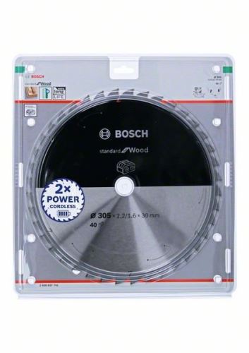 BOSCH Pilový kotouč pro aku pily; Standard for Wood 305x30x2,2/1,6x40T 2608837741