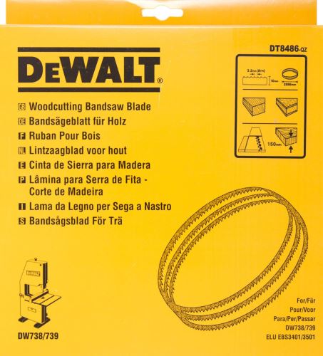 DeWALT Pilový pás na dřevo, lamináty a umakart, šířka 6 mm DT8486