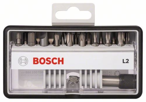 BOSCH (18+1)dílná sada šroubovacích bitů Robust Line, L Extra-Hart 25 mm, (18+1)dílná sada 2607002568