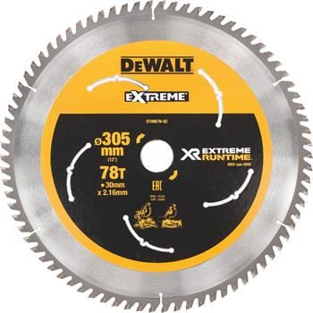 DeWALT pilový kotouč (ideální pro pily FLEXVOLT), 305 x 30 mm, 78 zubů DT99576