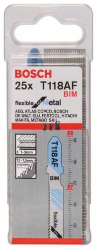 BOSCH Pilový plátek do kmitací pily T 118 AF Flexible for Metal (5 ks) 2608634505