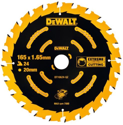 DeWALT Pilový kotouč EXTREME (pro AKU pily), 165 x 20 mm, 24 zubů DT10624