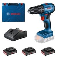 BOSCH Aku Kombinované Nářadí GSB 185-LI + 3× akumulátor 2,0 Ah v kufříku 0615990N1Z