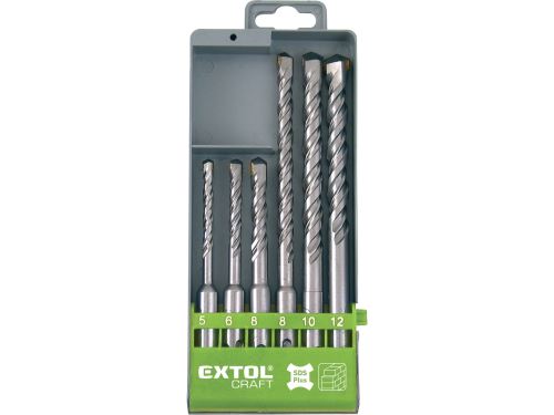 EXTOL CRAFT vrtáky SDS PLUS příklepové do betonu, sada 6ks, O 5-12mm, SK 23901