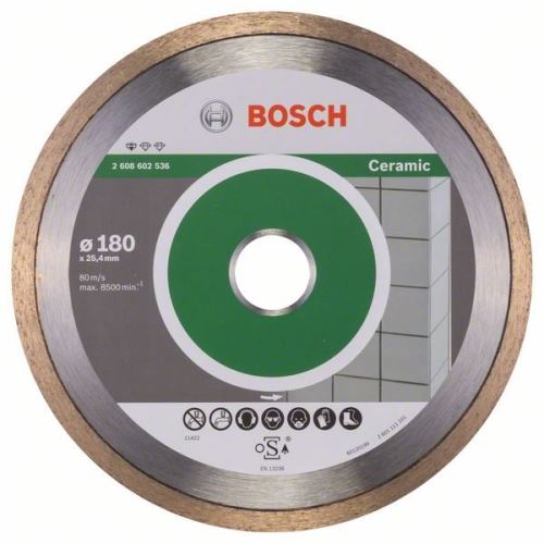 BOSCH Diamantový dělicí kotouč Standard for Ceramic 180 x 25,40 x 1,6 x 7 mm 2608602536