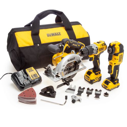 Dewalt 12V XR Brushless 3dílná sada (1 x 2Ah x 1 x 5Ah baterie) v přenosné tašce DCK318P1D1