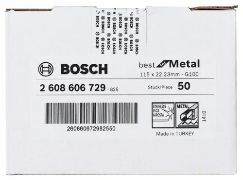 BOSCH Fíbrový brusný kotouč R574, Best for Metal D = 115 mm; G = 100 2608606729