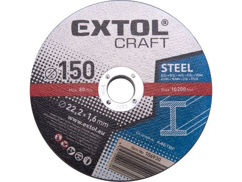 EXTOL CRAFT kotouče řezné na kov, 5ks, O 150x1,6x22,2mm 106930