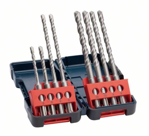 BOSCH 8dílná sada vrtáků do kladiv SDS-Plus-3, pevný box 5 x 110 (1x); 6 x 110 (1x); 6 x 160 (2x) mm; 8 x 160 (2x); 10 x 160 (2x) 2607019903