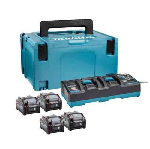 MAKITA sada Li-ion XGT 40V 4 ks BL4040+1 ks DC40RB+1 ks Makpac 191U28-6