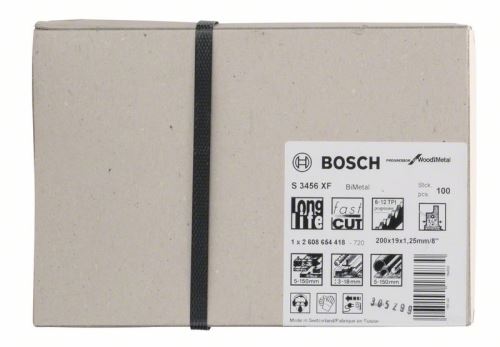 BOSCH Pilový plátek do pily ocasky S 3456 Xf Progressor for Wood and Metal (100 ks) 2608654418