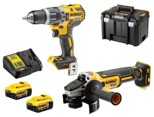 DeWALT 18V AKU sada vrtačka + úhlová bruska DCD796 + DCG405 DCK2080P2T