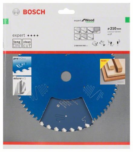 BOSCH Pilový kotouč Expert for Wood 210 x 30 x 2,4 mm, 40 2608644056