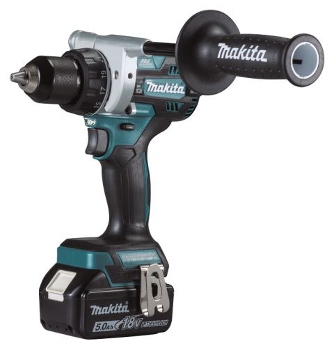 MAKITA Aku bezuhlíkový šroubovák Li-ion LXT 18V 5,0 Ah, Makpac DDF486RTJ