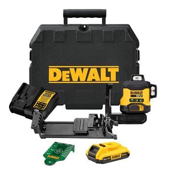 DeWALT zelený laser 3 x 360° DCLE34031D1