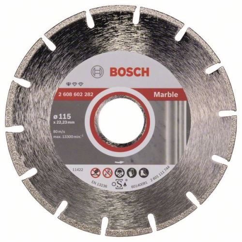 BOSCH Diamantový dělicí kotouč Standard for Marble 115 x 22,23 x 2,2 x 3 mm 2608602282