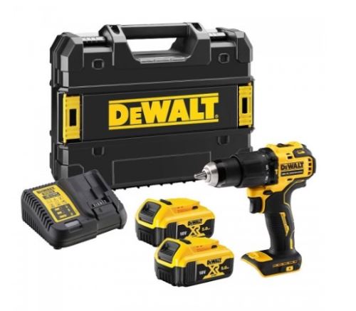 Dewalt Akumulátorová příklepová vrtačka 18V 2x5,0Ah DCD709P2T