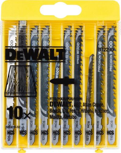 DeWALT Sada plátků do dřeva / T101B, T119BO, T101AO, T111C, T144D, T144DP / (10 ks) DT2290