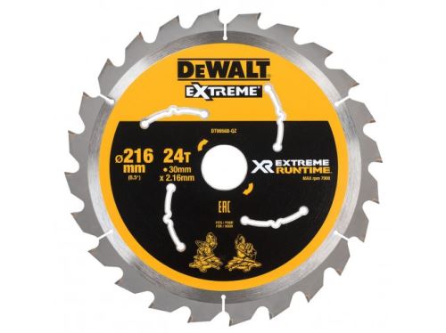 DeWALT Pilový kotouč (ideální pro pily FLEXVOLT) 216 x 30 mm , 24 zubů DT99568