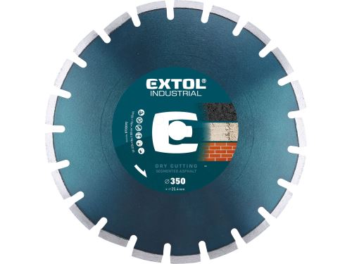 EXTOL Industrial Kotouč diamantový řezný segmentový na ASFALT, suché řezání, O 350x25,4x3,2mm 8703092