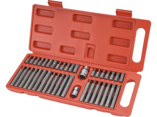 EXTOL PREMIUM Hroty IMBUS-TORX-XZN, sada 40ks, pro ráčny 3/8", 1/2"