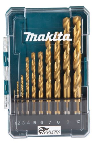 MAKITA sada vrtáků HSS-TiN Ekonomická do kovu 10 ks D-72849