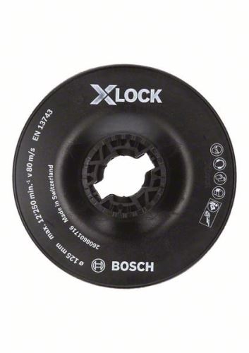 BOSCH X-LOCK Opěrný talíř, hrubý 125 mm, 12 500 ot./min 2608601716