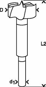 BOSCH Forstnerovy vrtáky, DIN 7483 G 25 x 90 mm, d 8 mm 2608596974