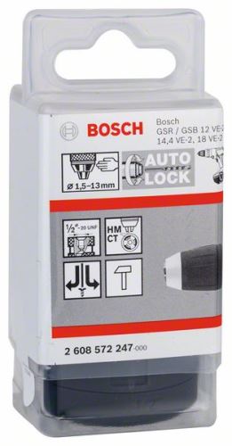 BOSCH Systémová sklíčidla 1,5-13 mm, 1/2" – 20 2608572247