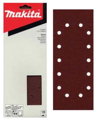 MAKITA papír brusný 115x280 mm 14 děr K80, 10 ks P-33021