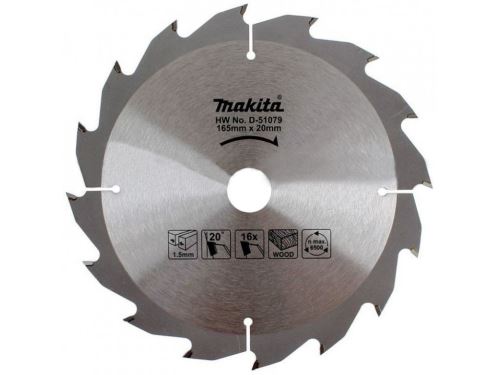 MAKITA kotouč pilový dřevo SPECIALIZED 165x1.5x20 mm 16 zubů D-51079