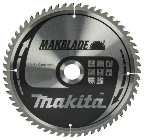 MAKITA kotouč pilový dřevo MAKBLADE 260x2.3x30 mm 60 zubů B-32801