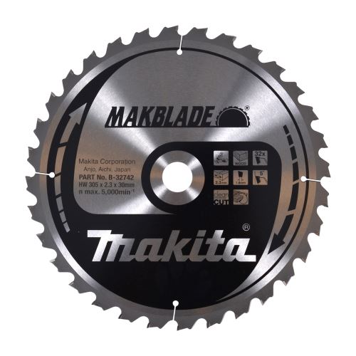 MAKITA kotouč pilový dřevo MAKBLADE 305x2.3x30 mm 32 zubů B-32742