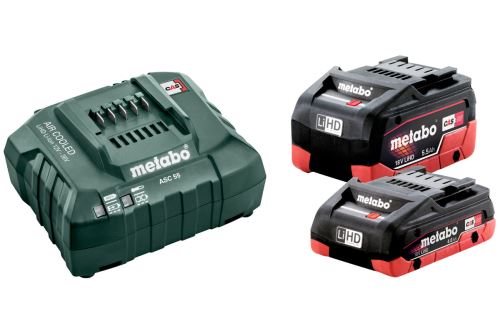 METABO Basic set (nabíječka + akumulátory) 18V / LiHD 1 x 4,0 Ah + 1 x 5,5 Ah 685160000