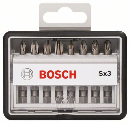 BOSCH 8dílná sada šroubovacích bitů Robust Line, Sx Extra-Hart 49 mm, 8dílná sada 2607002558