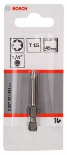 BOSCH Šroubovací bit zvlášť tvrdý Extra-Hart T15, 49 mm 2607001634