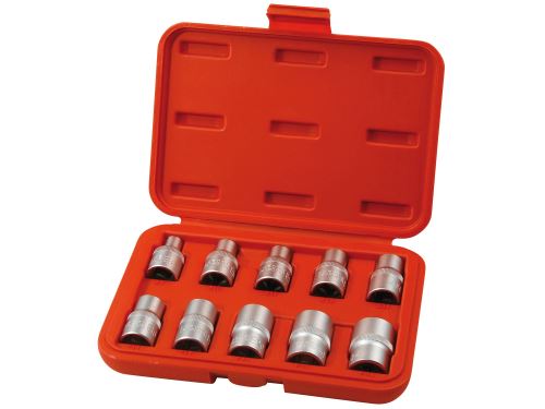 EXTOL PREMIUM Hlavice nástrčné vnitřní TORX, sada 10ks, 1/2"x38mm