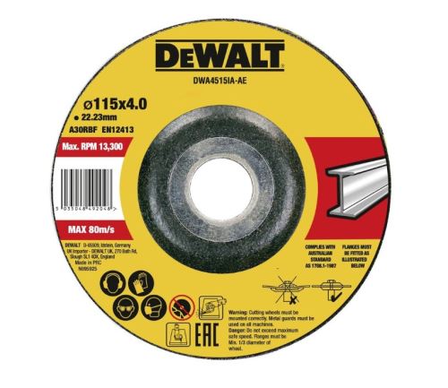 DeWALT Řezný kotouč na kov 115 x 4 x 22,23 mm DWA4515IA